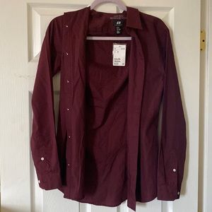 Men’s Maroon Button Down